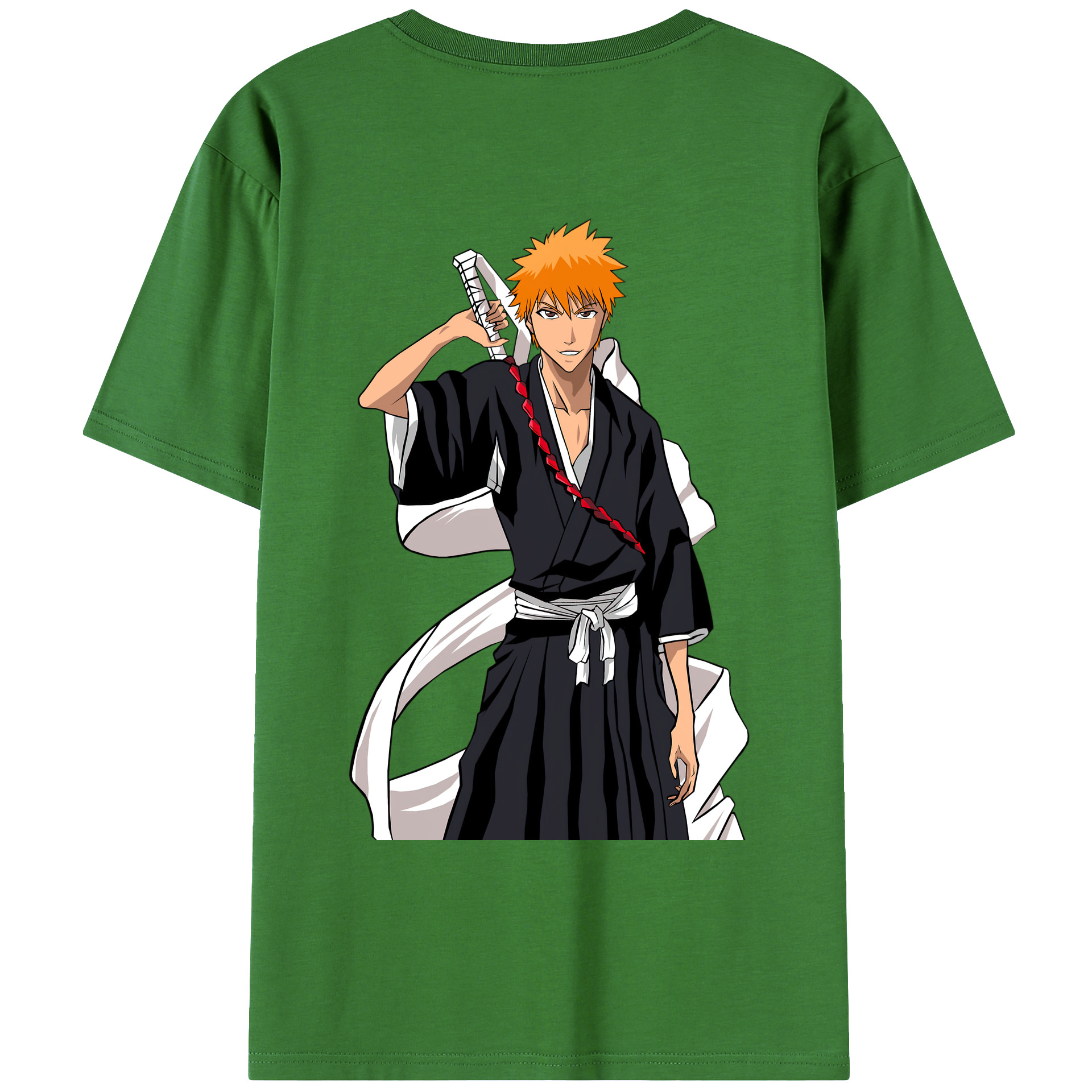 （画像用） ブリーチ 黒崎一護（くろさき いちご）BLEACH Kurosaki Ichigo レディース半袖Tシャツ(バックプリント)